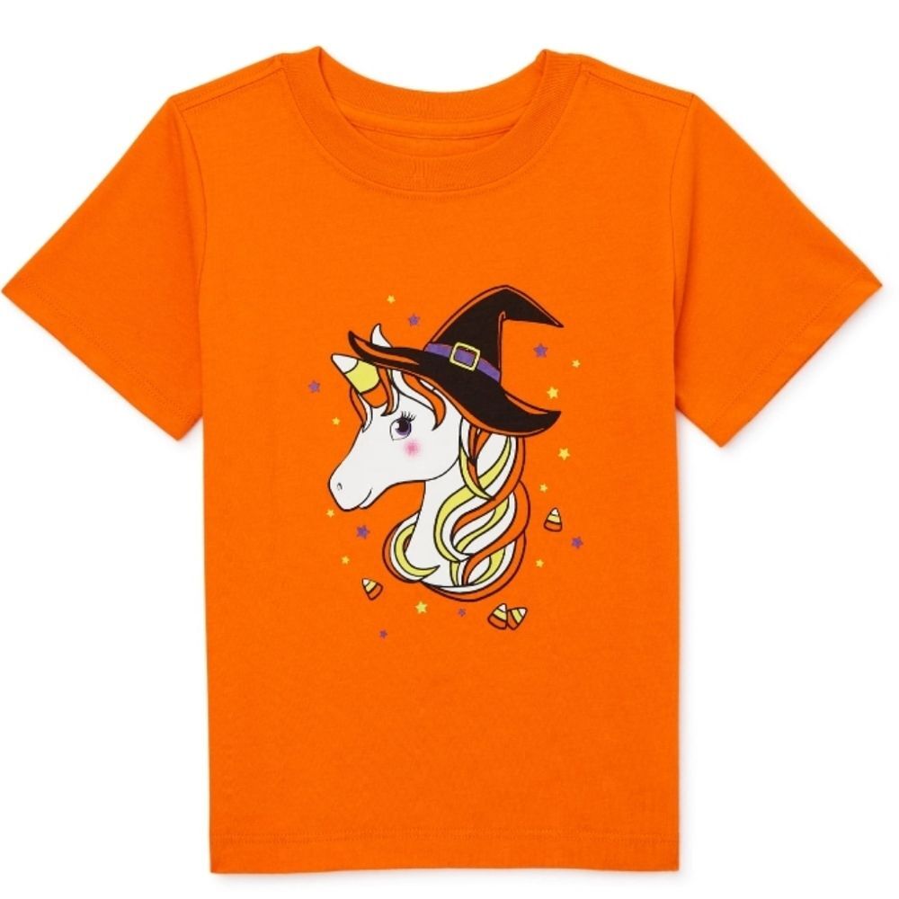 Wonder Nation Toddler Girl Halloween Unicorn T-Shirt size 12m
